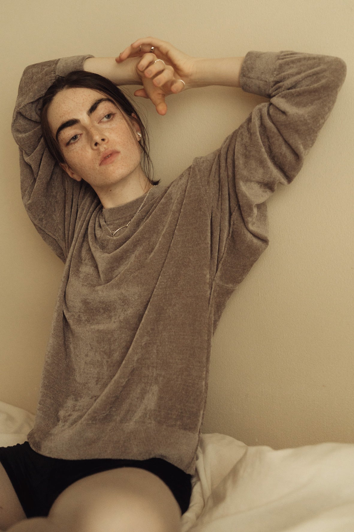 velours pullover/2color