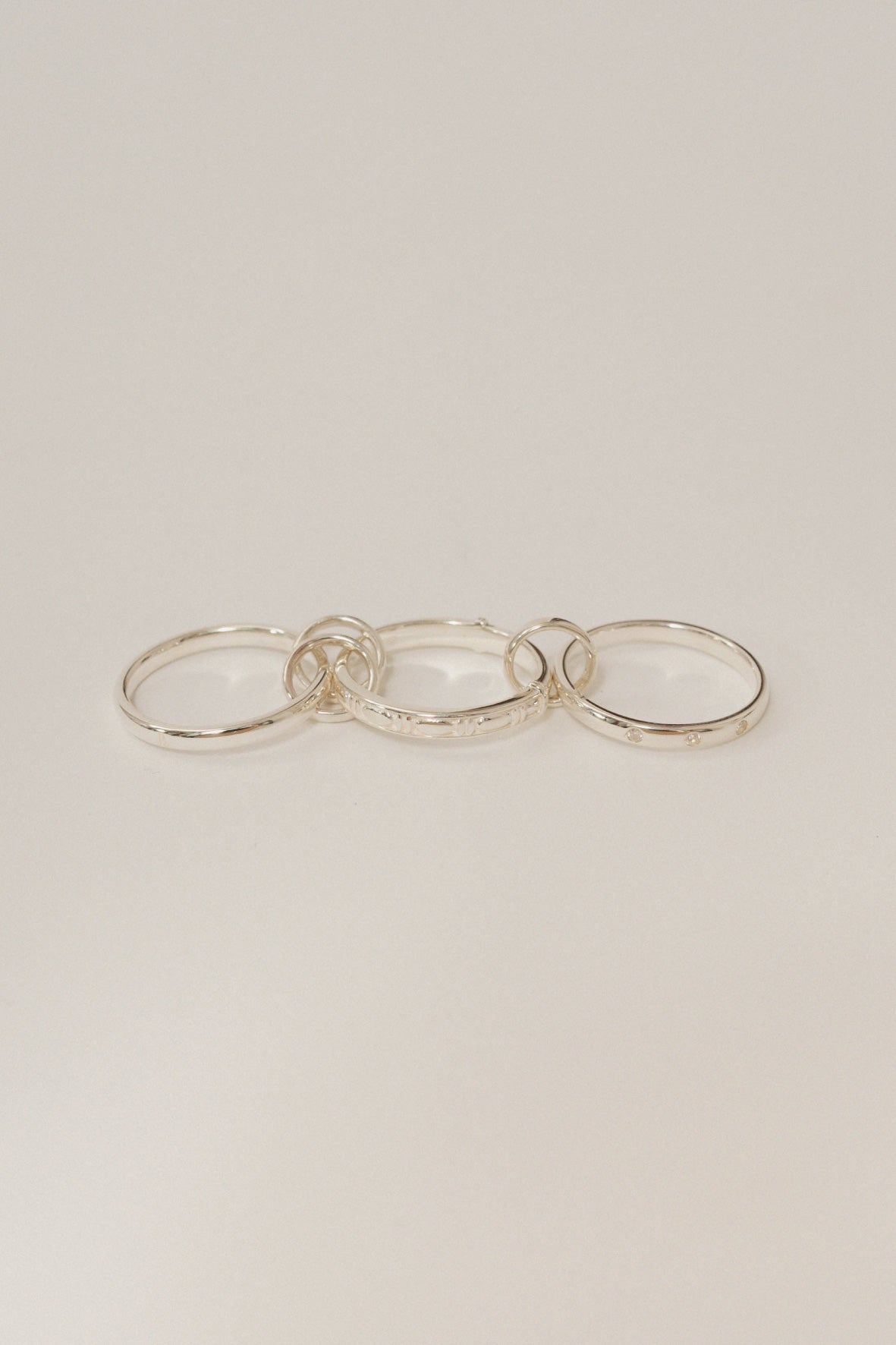 three row ring(silver/gold)