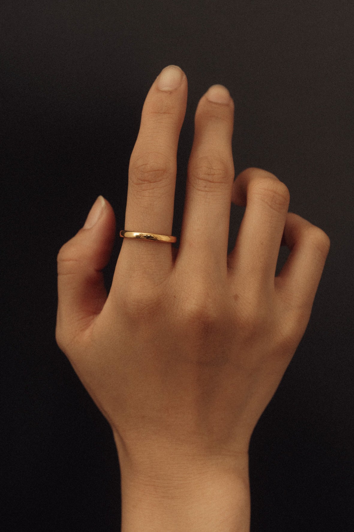 simple B ring(silver/gold)