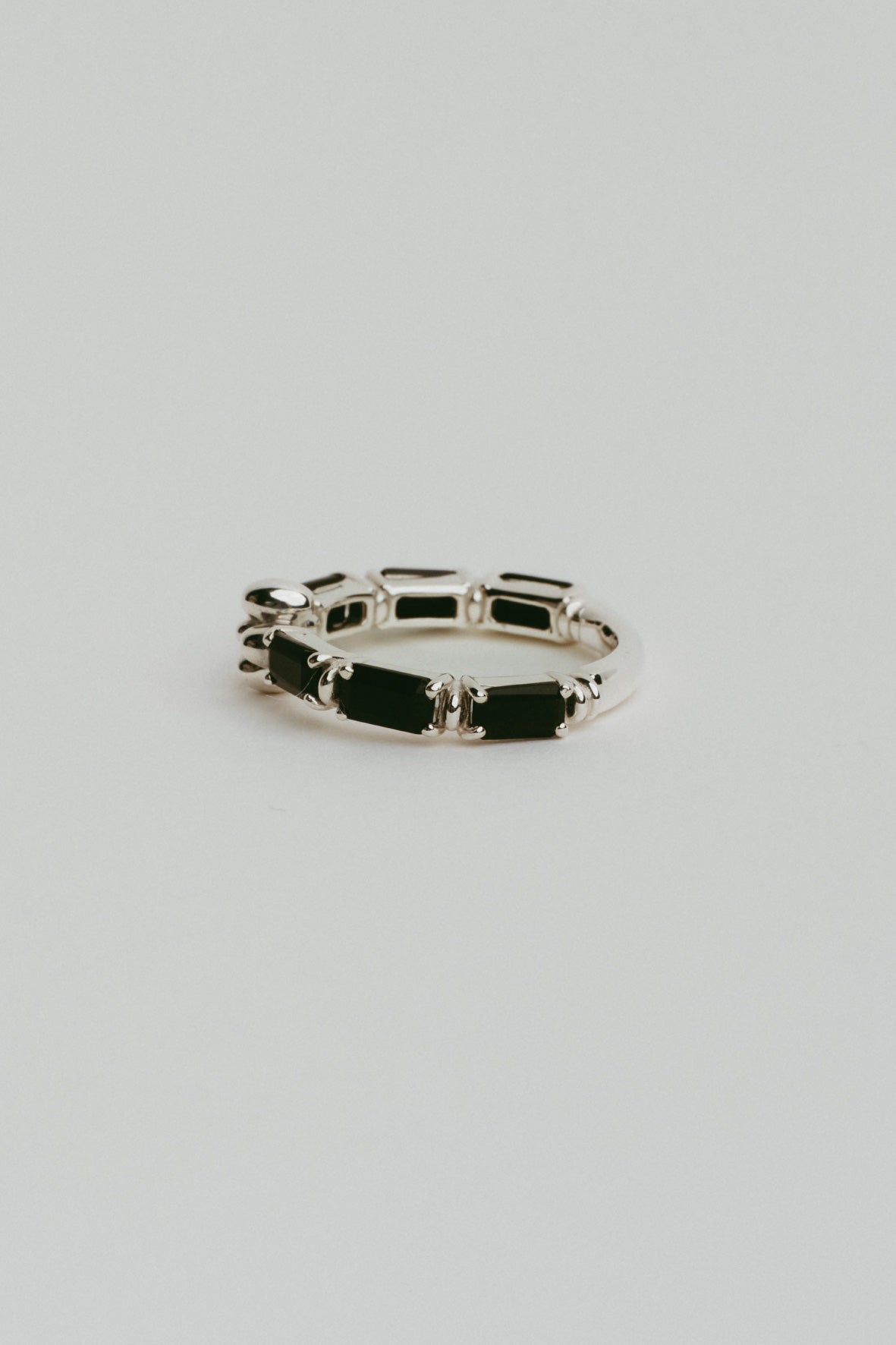 【受注販売】 flower ring/02(onyx)(silver/gold)