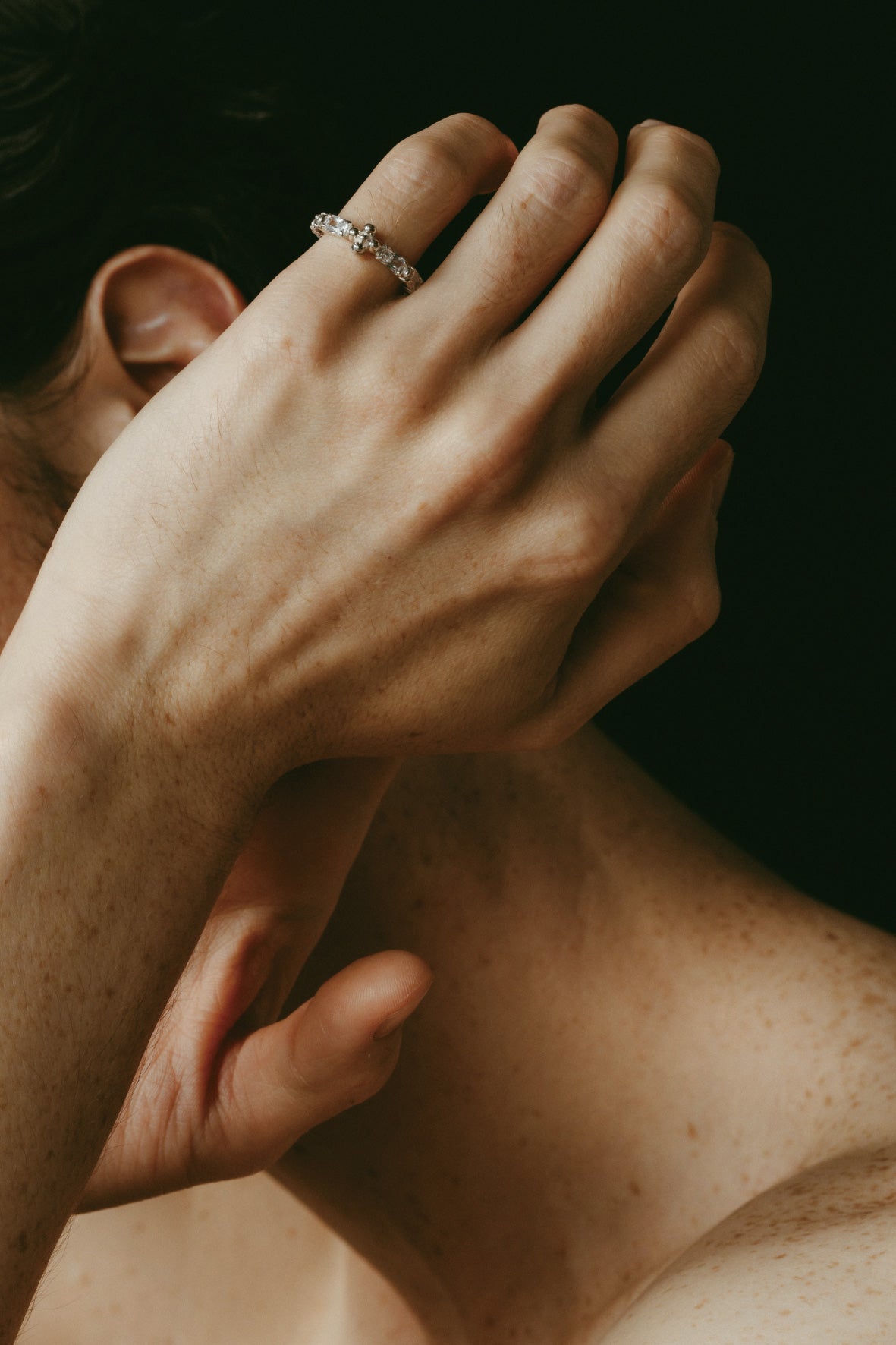 【受注販売】 flower ring/02(cz)(silver/gold)