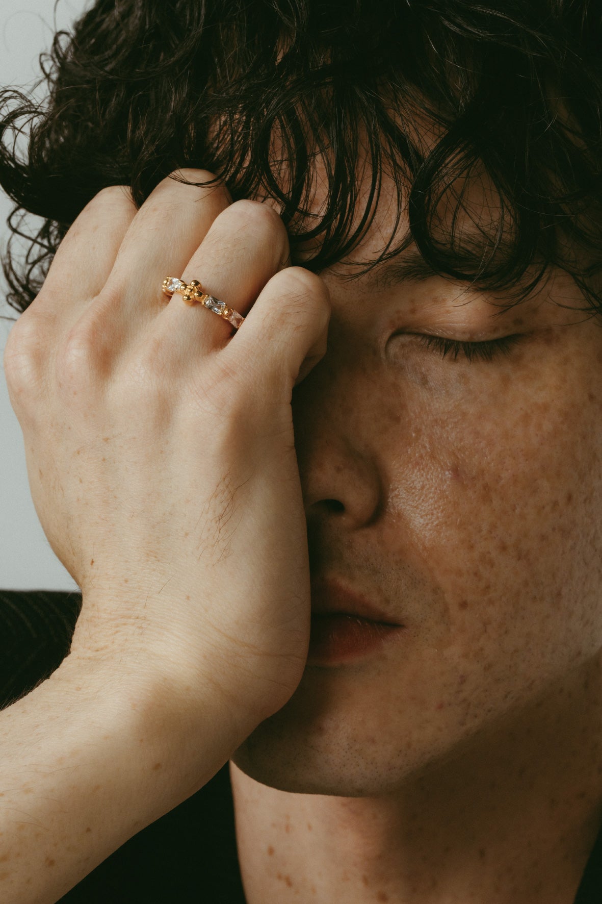 【受注販売】 flower ring/02(cz)(silver/gold)