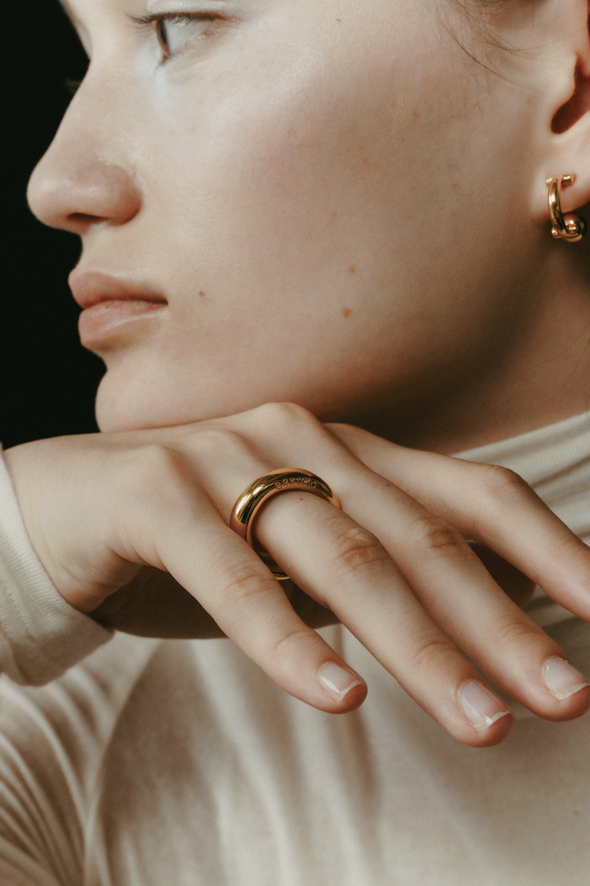【受注販売】caramel ring(silver/gold)