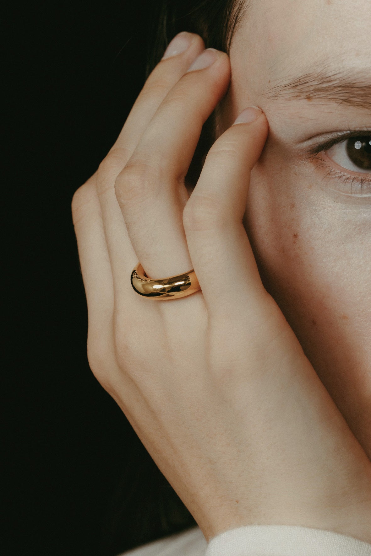 【受注販売】caramel ring(silver/gold)