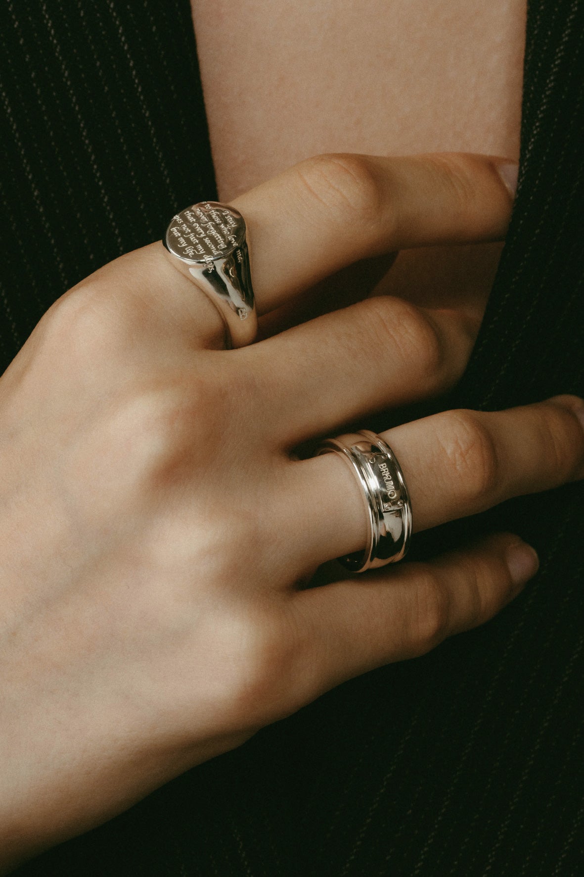 【受注販売】message ring(silver/gold)