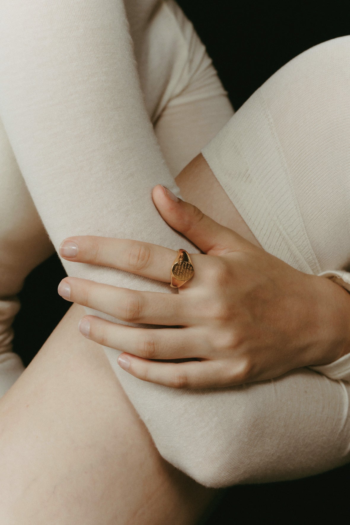 【受注販売】message ring(silver/gold)