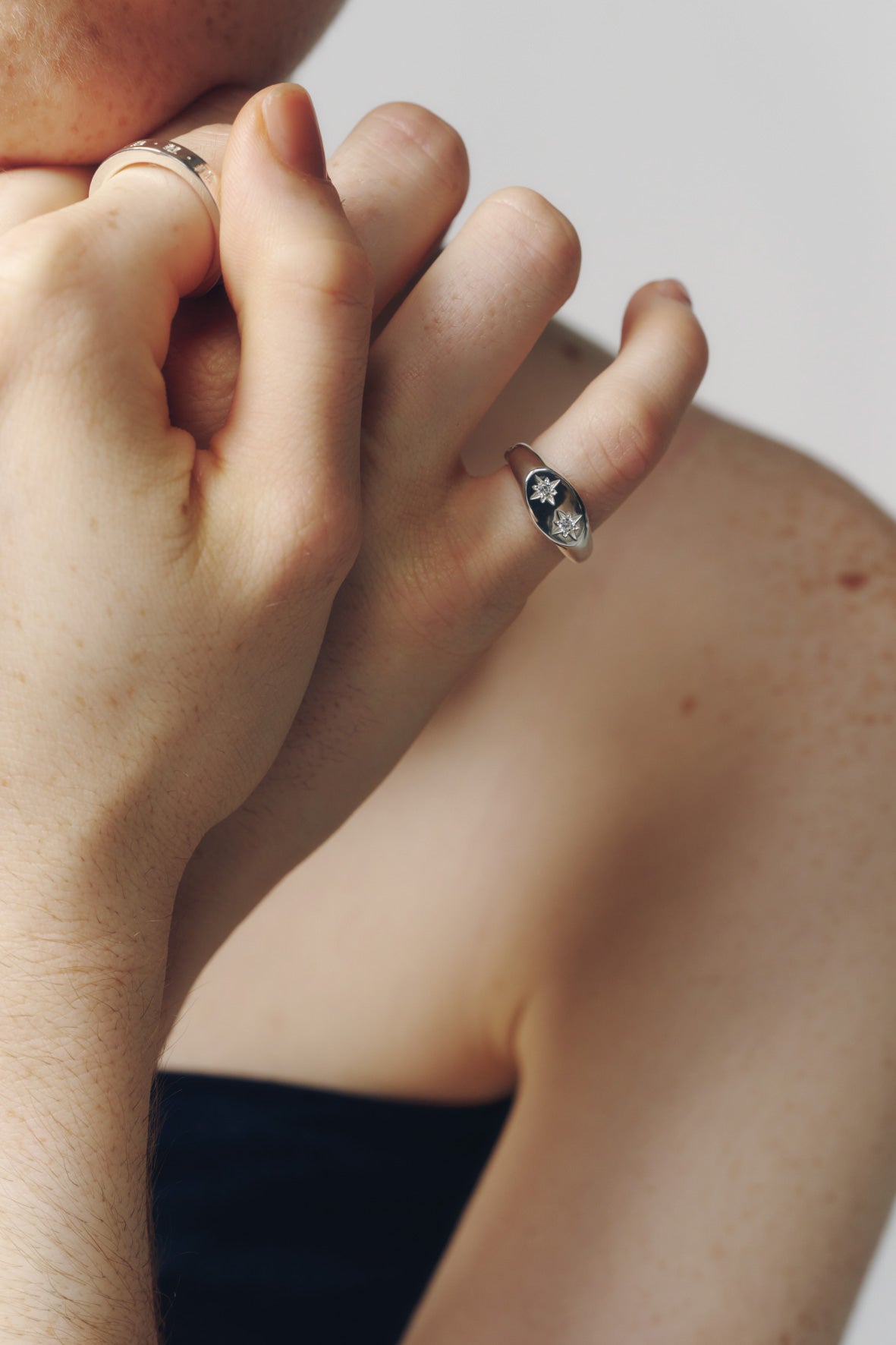 【受注商品】robot eye ring(cz)(silver/gold)