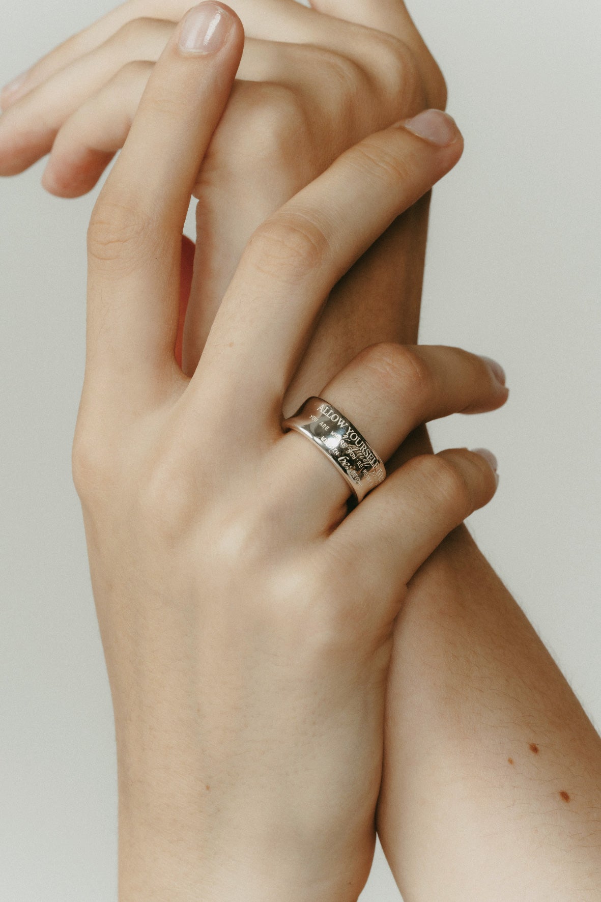 【受注販売】text ring(silver/gold)