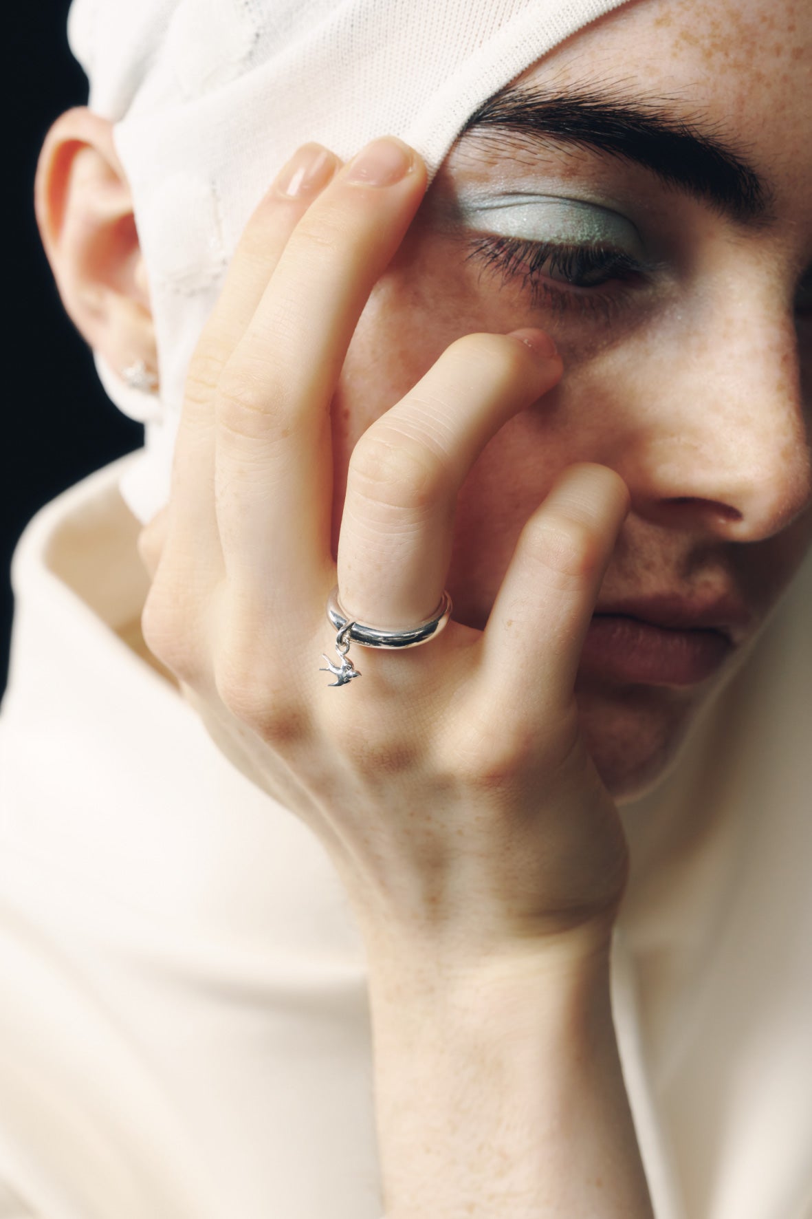 【店舗用】tsubame charm ring(silver/gold/mix)