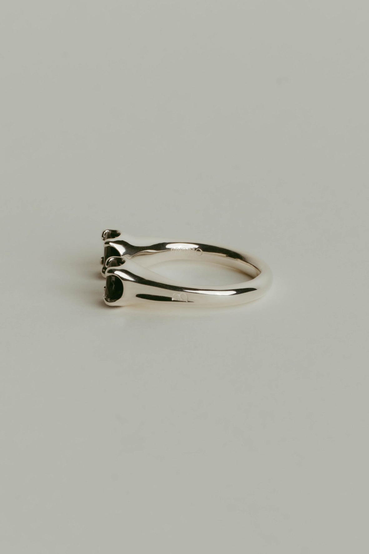 fork ring(onyx)(silver/gold)