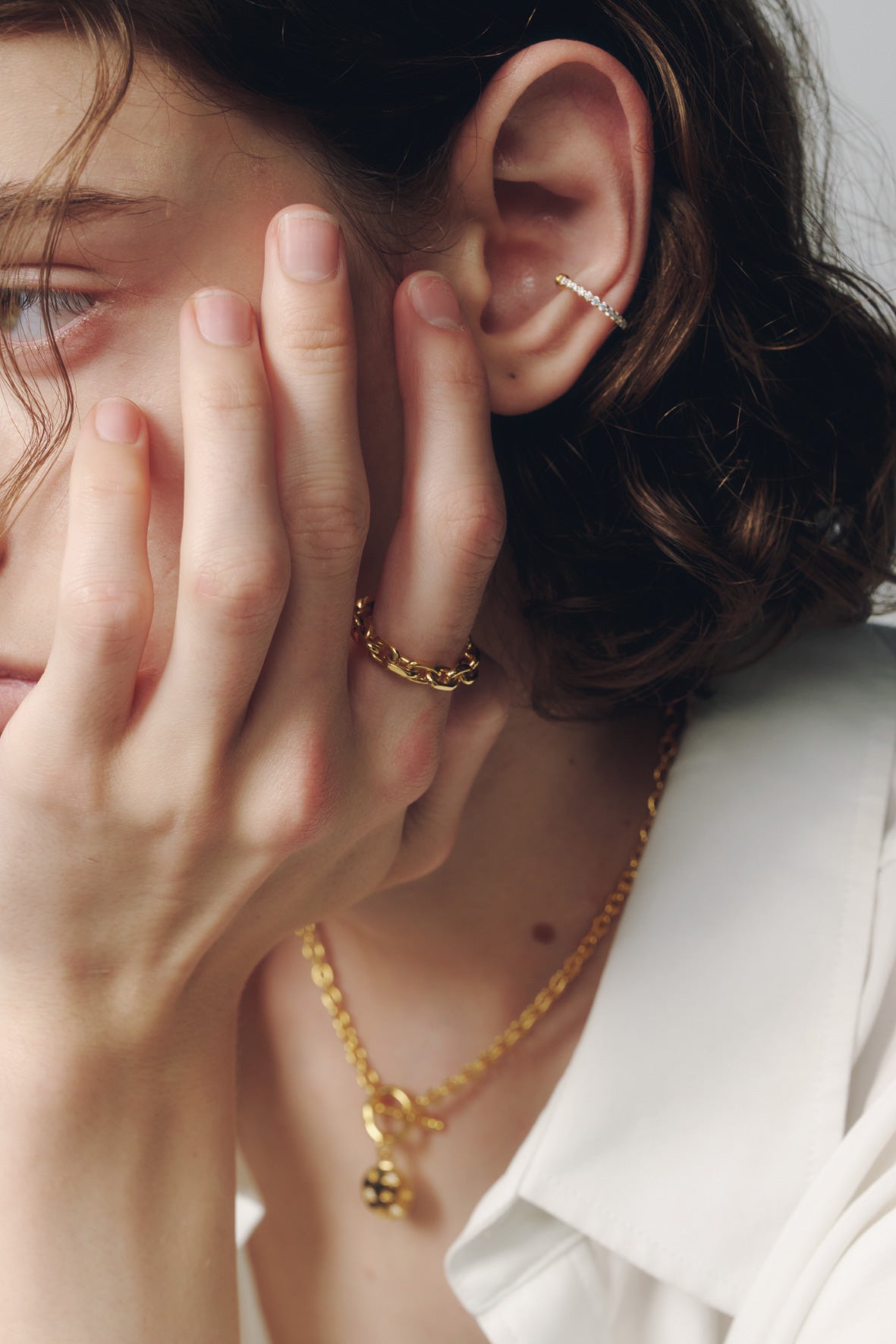 【受注商品】-Atelier限定- star chain ring(silver/gold)