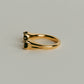fork ring(onyx)(silver/gold)