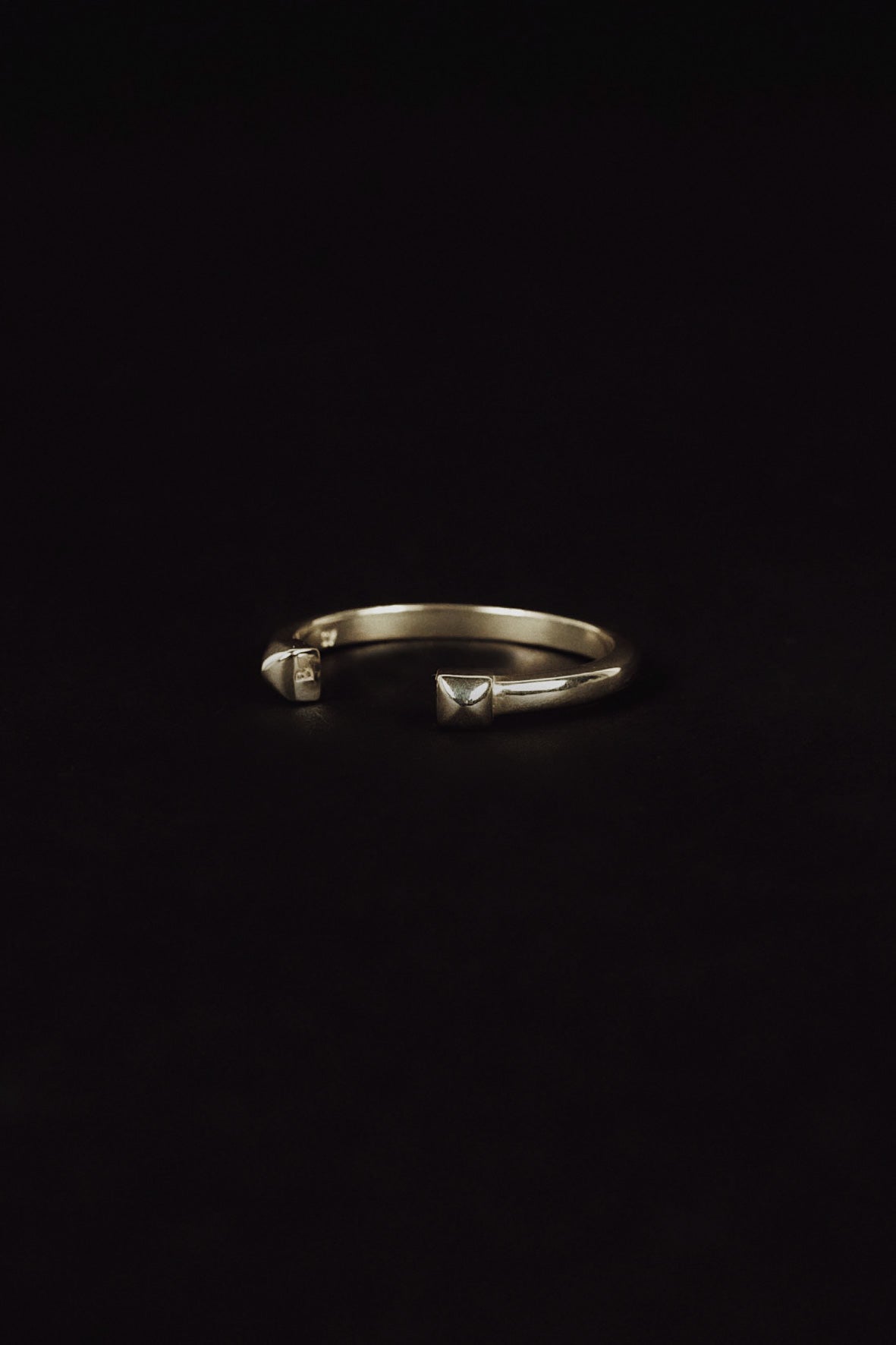 two studs ring(silver/gold)