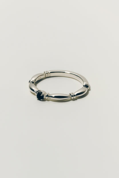 【受注商品】H link ring(onyx)(silver/gold)