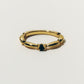 【受注商品】H link ring(onyx)(silver/gold)