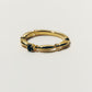 【受注商品】H link ring(onyx)(silver/gold)