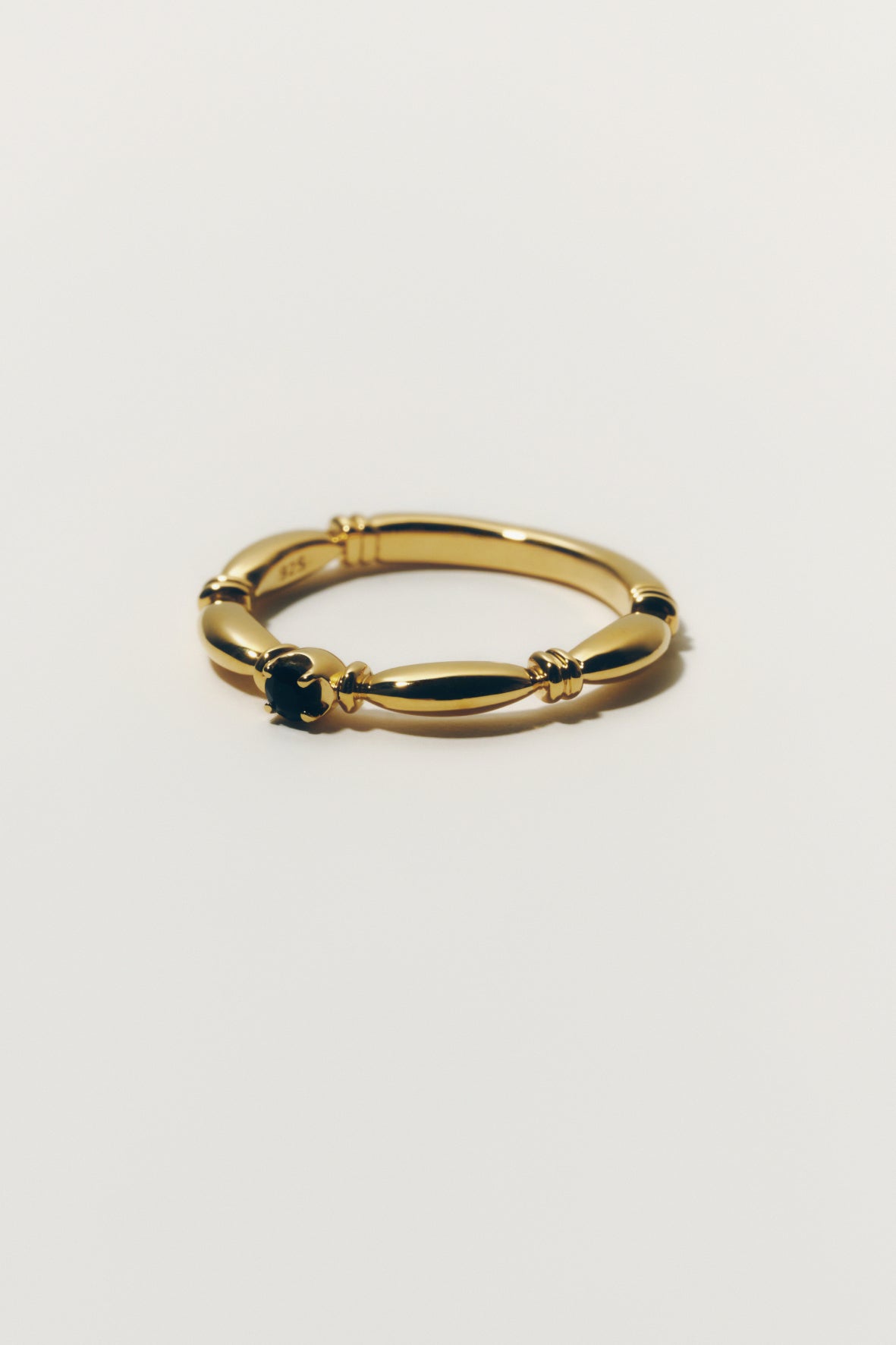 【受注商品】H link ring(onyx)(silver/gold)