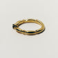 【受注商品】H link ring(onyx)(silver/gold)