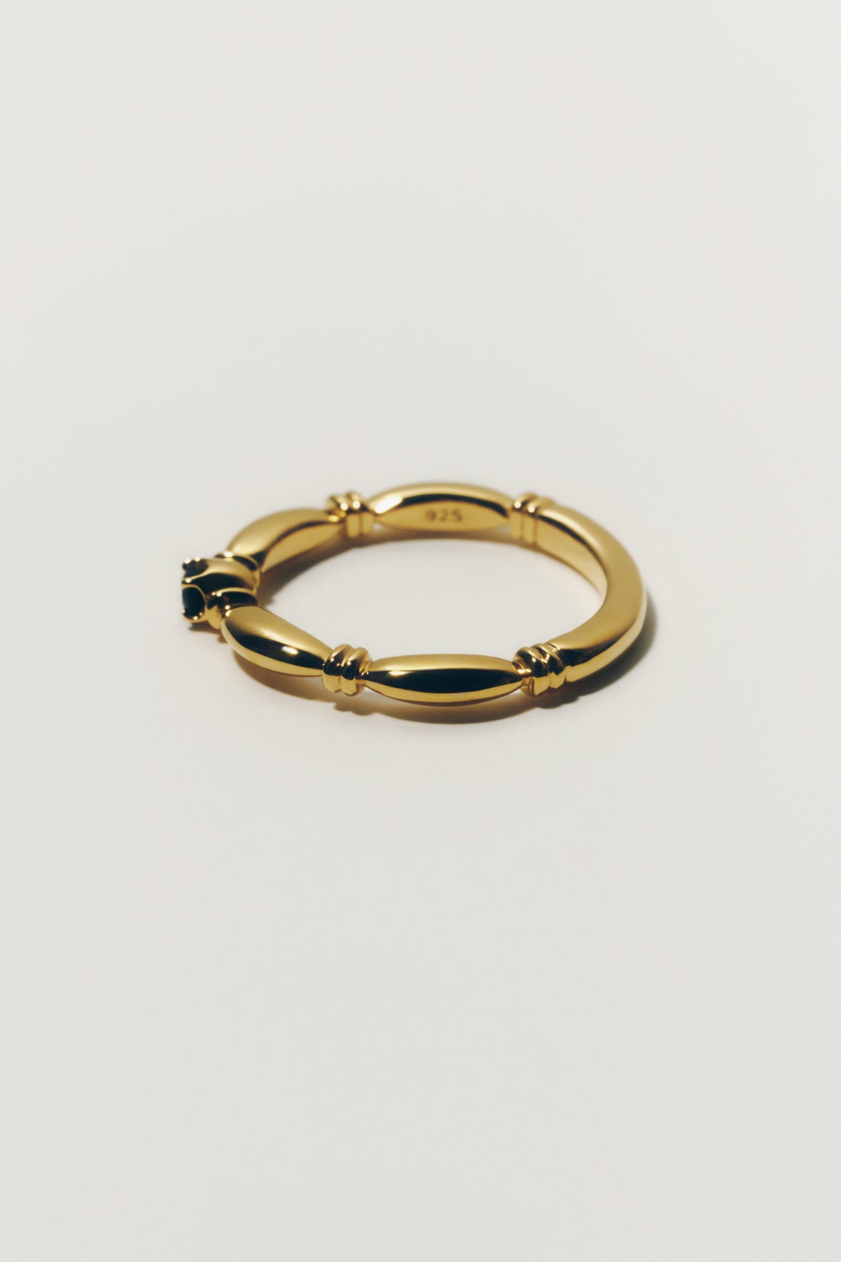 【受注商品】H link ring(onyx)(silver/gold)