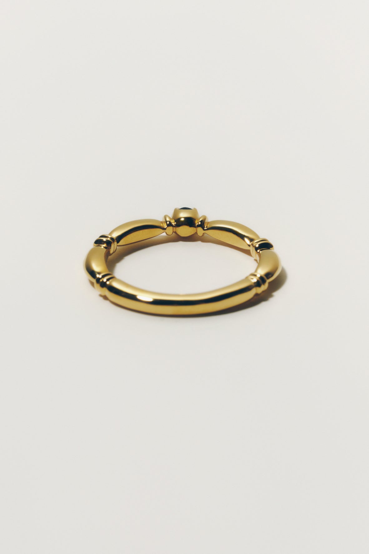【受注商品】H link ring(onyx)(silver/gold)