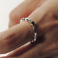 【受注商品】H link ring(onyx)(silver/gold)