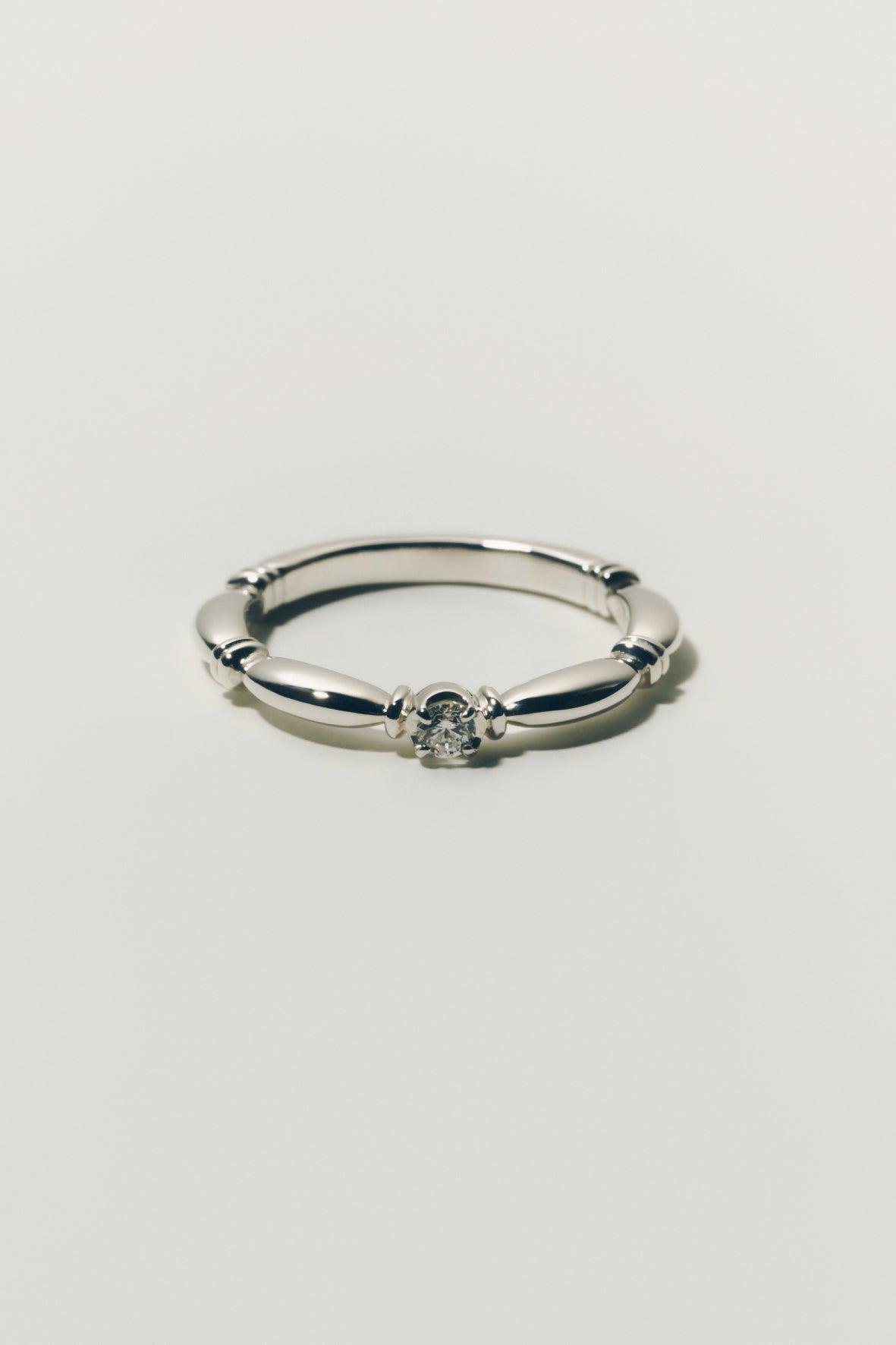 【受注商品】H link ring(cz)(silver/gold)