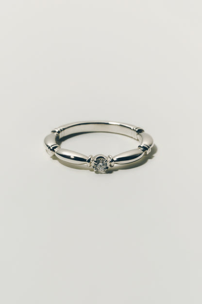 【受注商品】H link ring(cz)(silver/gold)