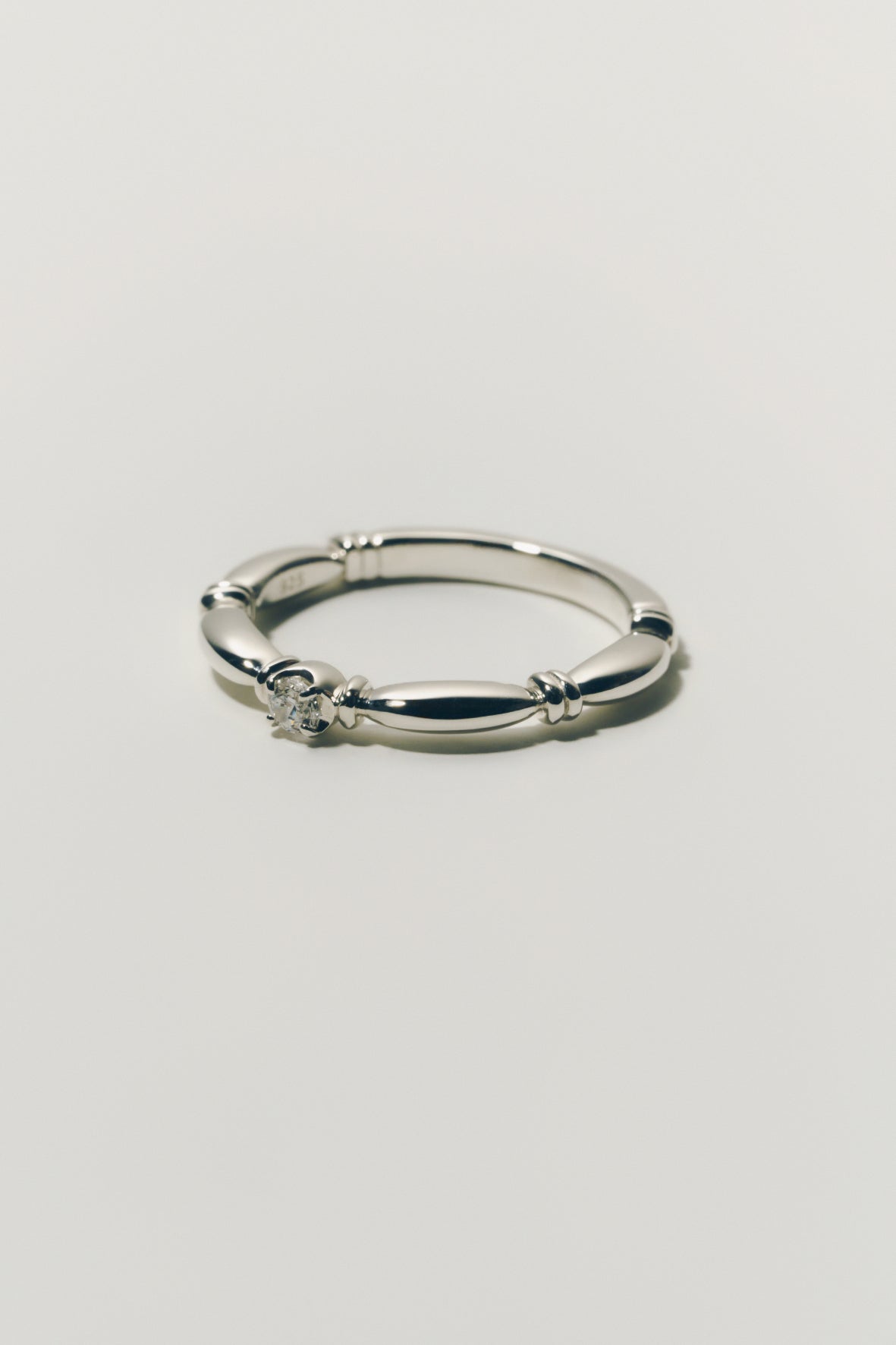 【受注商品】H link ring(cz)(silver/gold)
