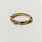 【受注商品】H link ring(cz)(silver/gold)