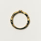 【受注商品】H link ring(cz)(silver/gold)