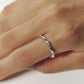 【受注商品】H link ring(cz)(silver/gold)