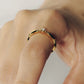 【受注商品】H link ring(cz)(silver/gold)