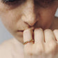 【受注商品】H link ring(cz)(silver/gold)