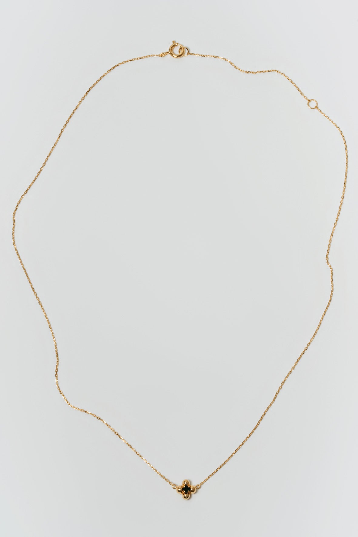 【受注商品】flower necklace/02(onyx)(silver/gold)