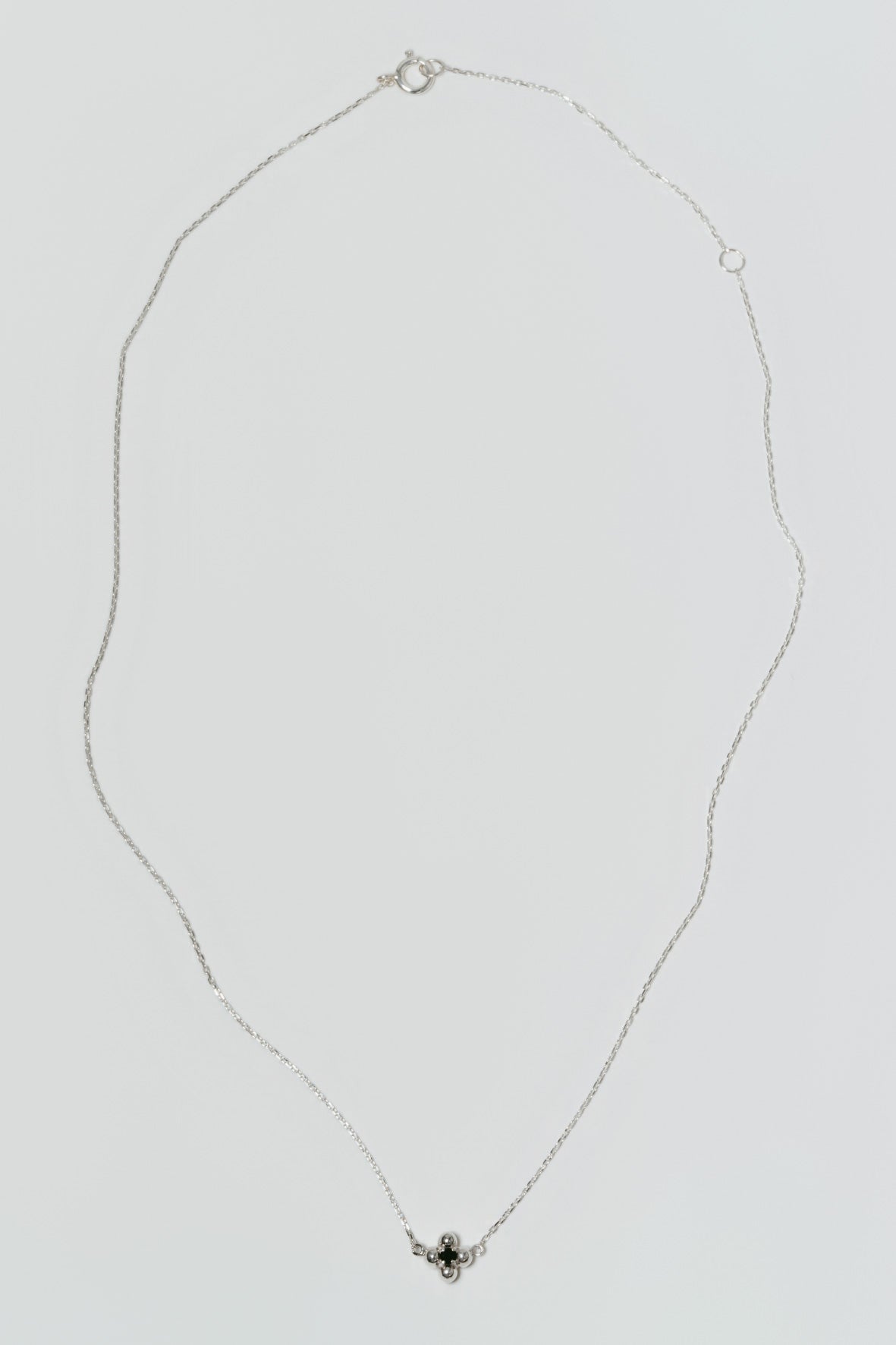 【受注商品】flower necklace/02(onyx)(silver/gold)