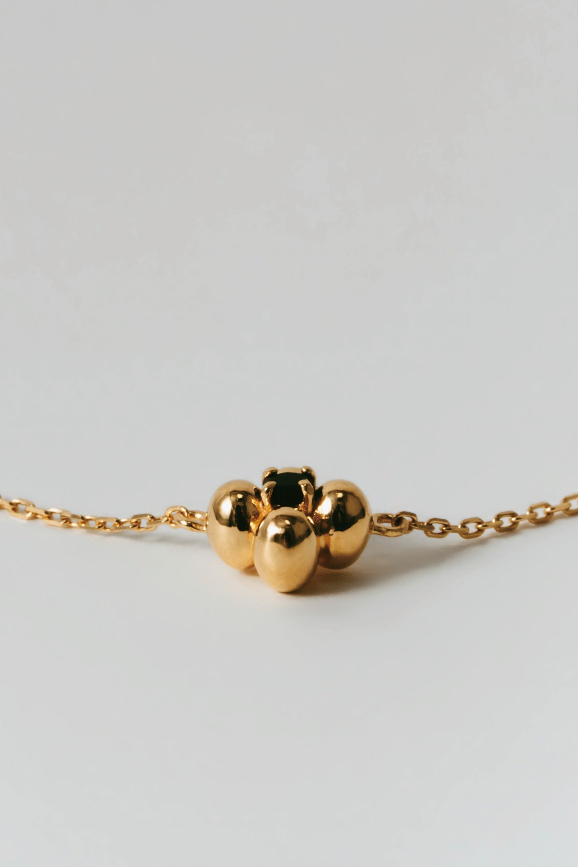 【受注商品】flower necklace/02(onyx)(silver/gold)