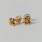 【受注販売】flower pierce /01(cz)(silver/gold)