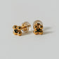 【受注販売】flower pierce /01(onyx)(silver/gold)