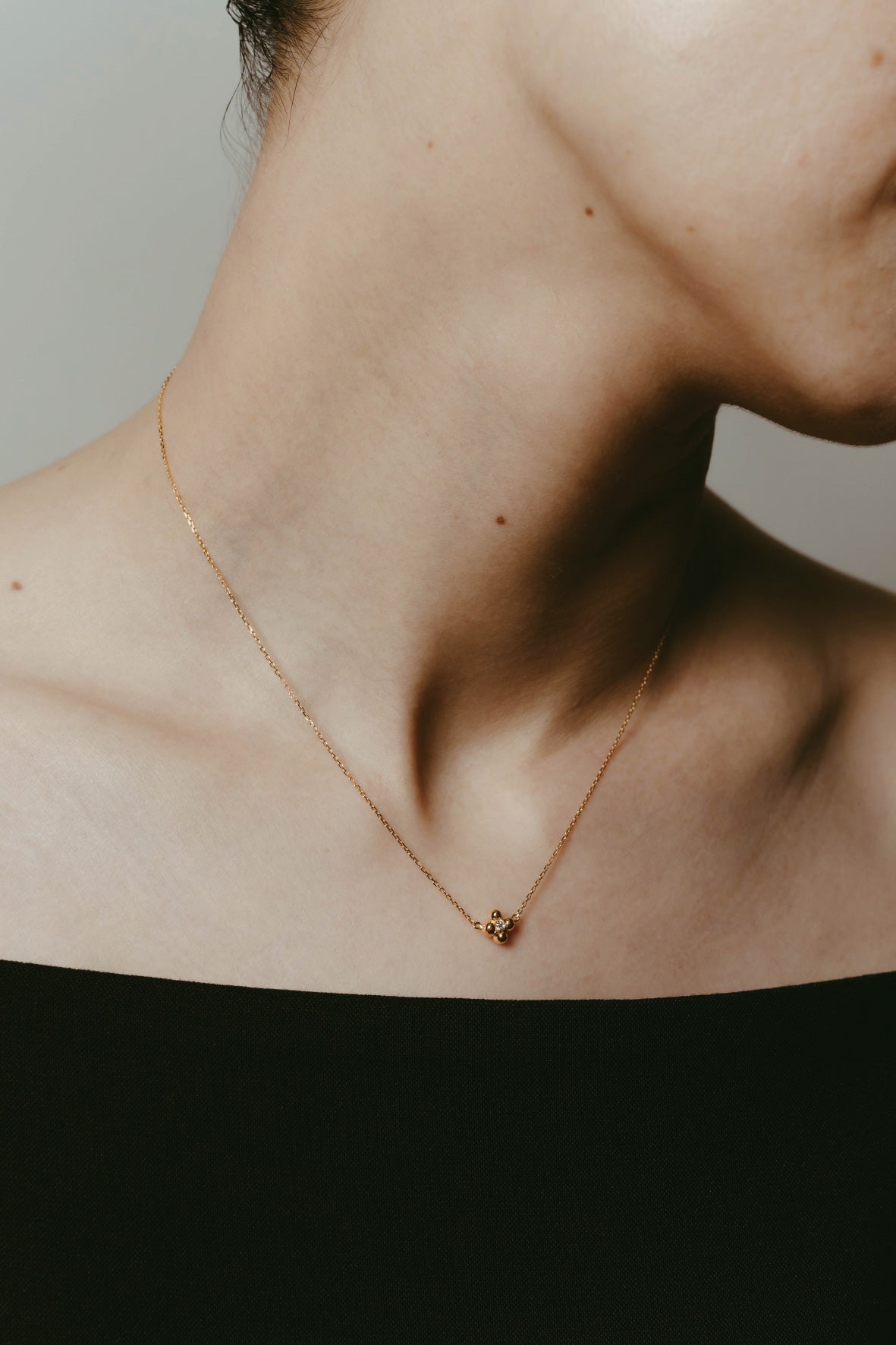 【店舗用】flower necklace/02(cz)(silver/gold)