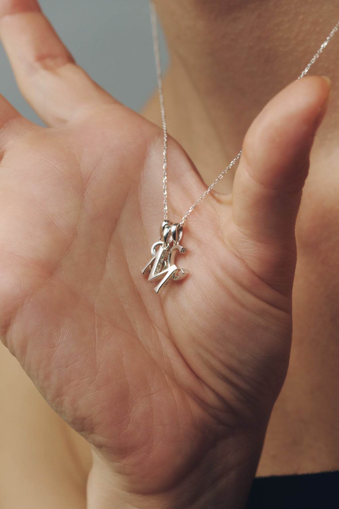 initial necklace/charm(silver/gold)