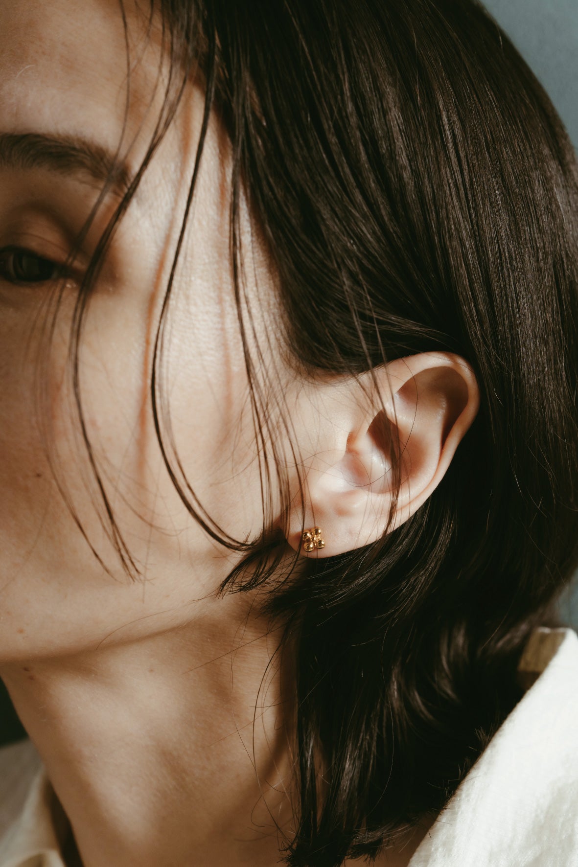 【受注販売】flower pierce/01(silver/gold)