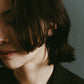 【受注販売】flower pierce /01(onyx)(silver/gold)