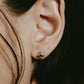 【受注販売】flower pierce /01(onyx)(silver/gold)