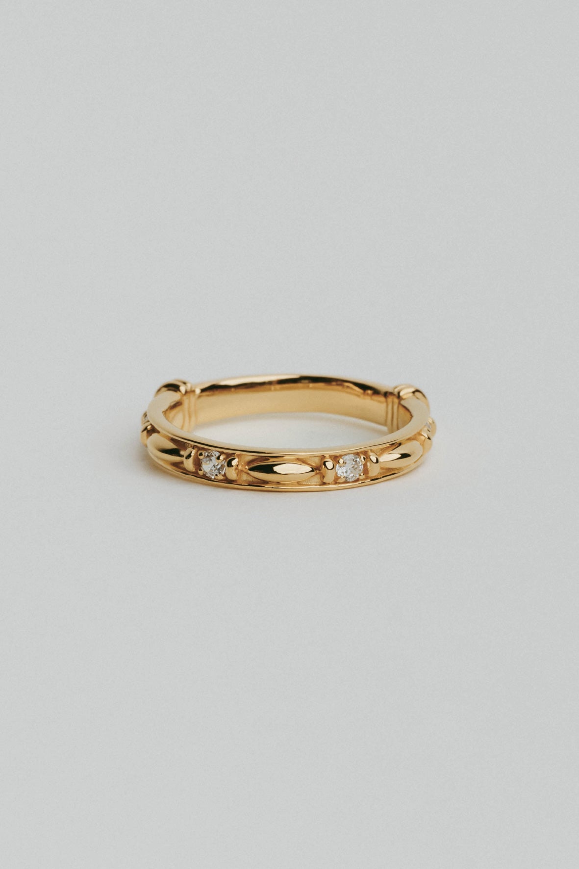 【受注販売】HO ring[cubic zirconia](silver/gold)