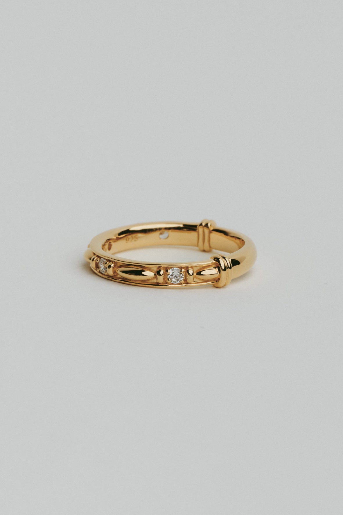 【受注販売】HO ring[cubic zirconia](silver/gold)