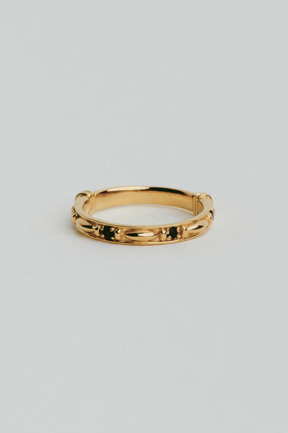 HO ring(onyx)(silver/gold)