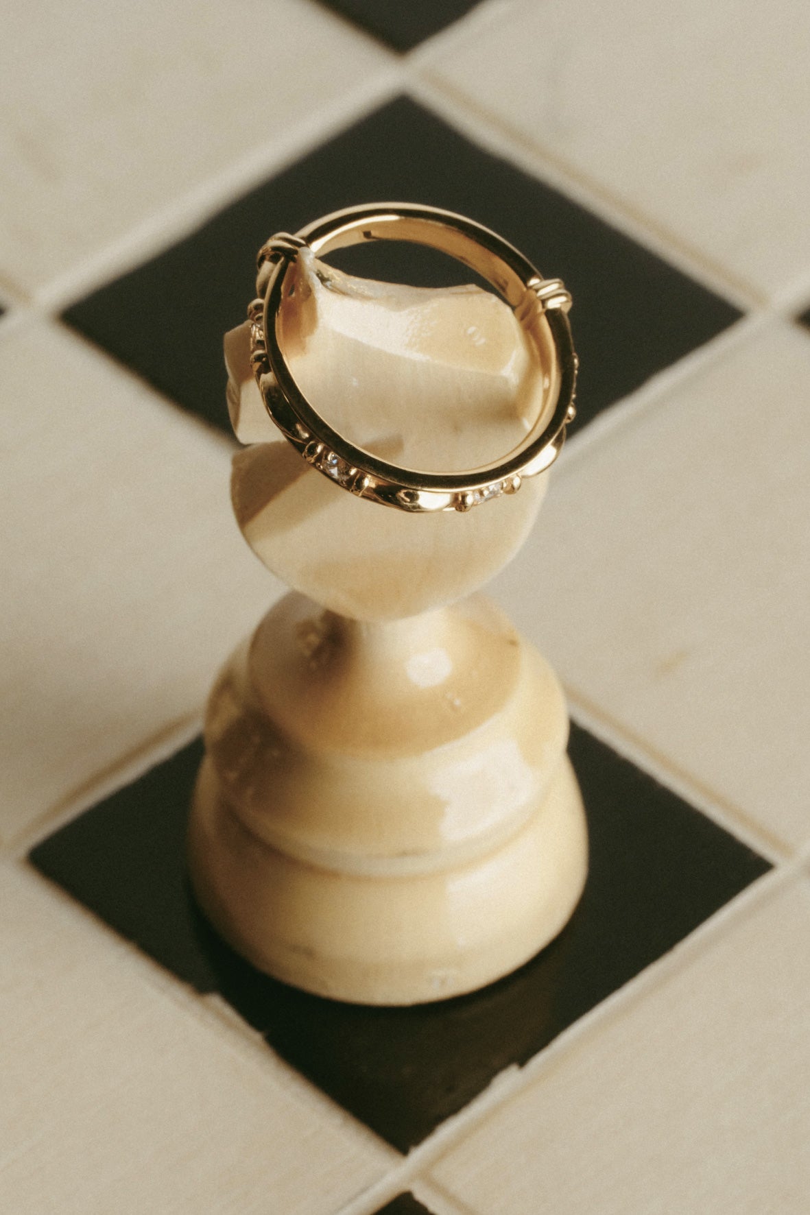 【受注販売】HO ring[cubic zirconia](silver/gold)