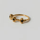 【店舗用】flower ring/03(onyx)(silver/gold)