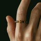 【受注販売】 flower ring/02(onyx)(silver/gold)