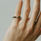 【受注販売】 flower ring/02(onyx)(silver/gold)